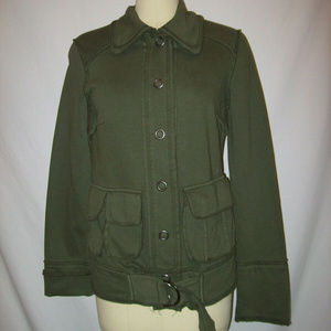 Raw Earth Wild Sky Olive Green Cropped Jacket